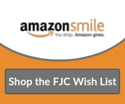 Amazon Smile Logo with shop the FJC wish List text